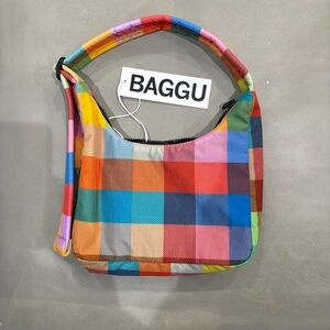 NWT Baggu Madras Mini Nylon Shoulder Bag